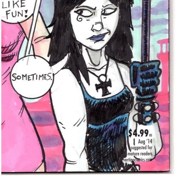 ONE-OF-A-KIND HAND-DRAWN, INKED AND COLORED SKETCHCOVER COMIC by Dan Nokes - B/D - Picture 7 of 7